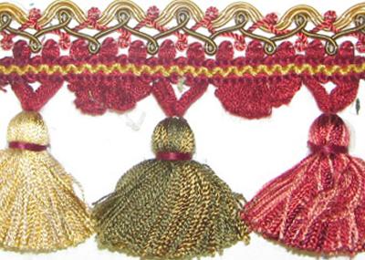 Stout Trim Apollo Tassel Fringe Cranberry